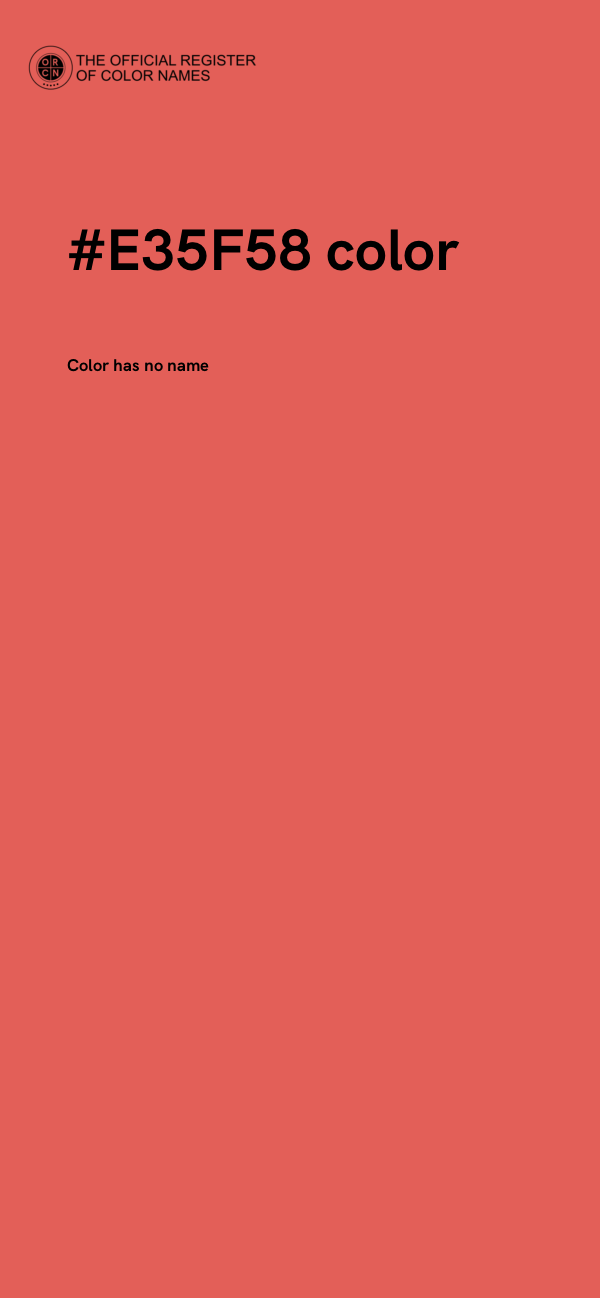 #E35F58 color image