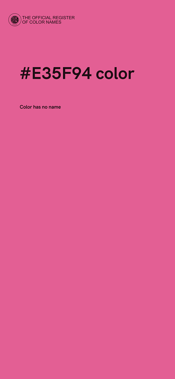 #E35F94 color image