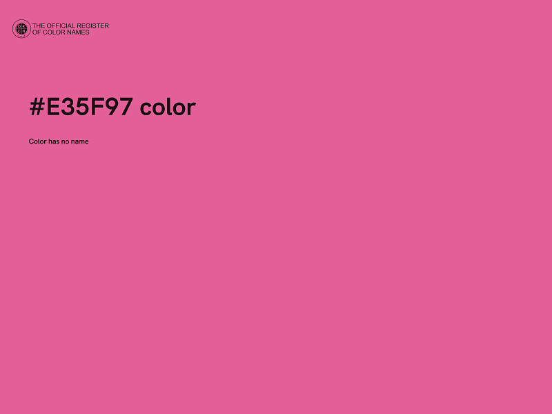 #E35F97 color image