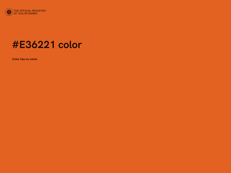 #E36221 color image