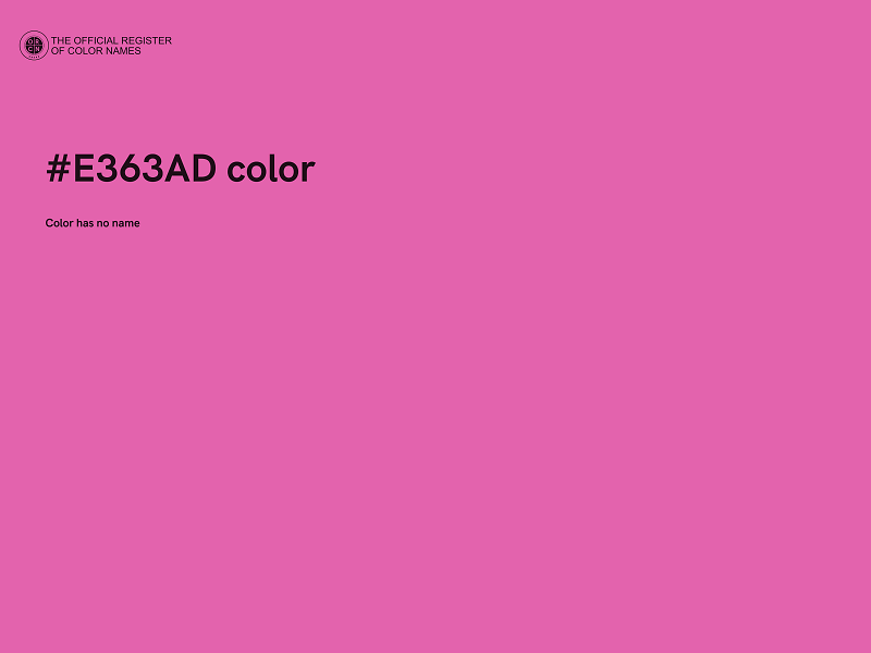 #E363AD color image