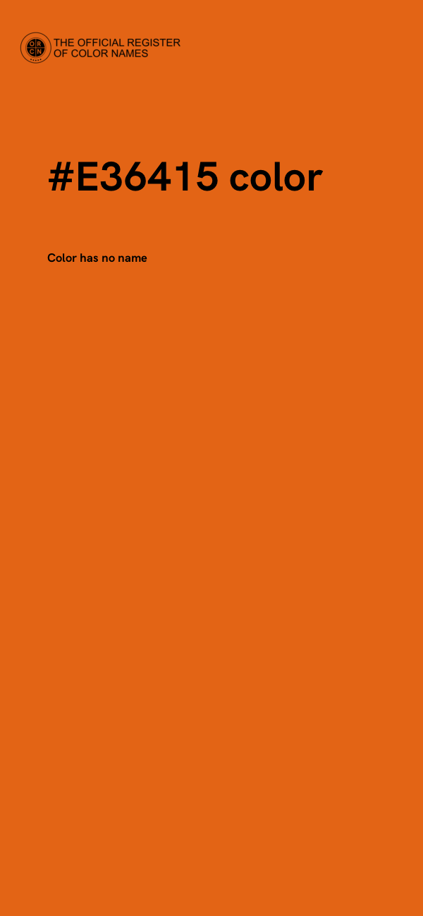 #E36415 color image