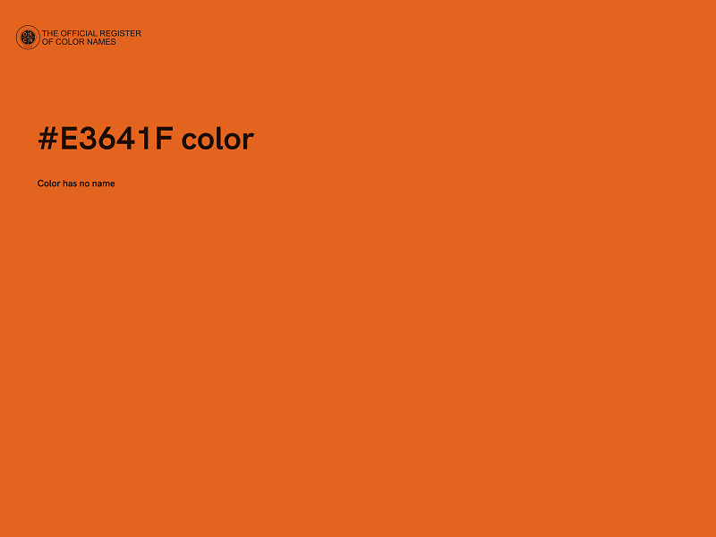 #E3641F color image