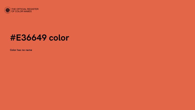 #E36649 color image