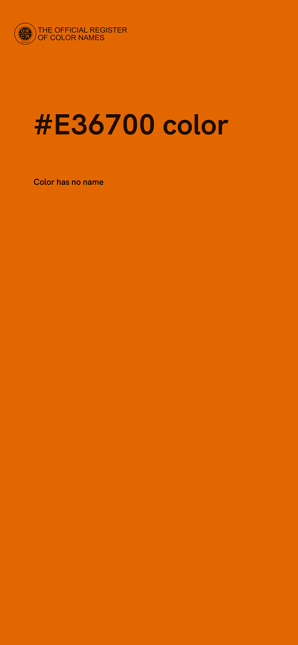 #E36700 color image