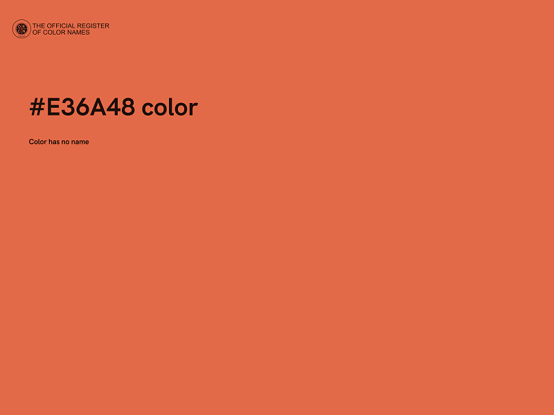 #E36A48 color image