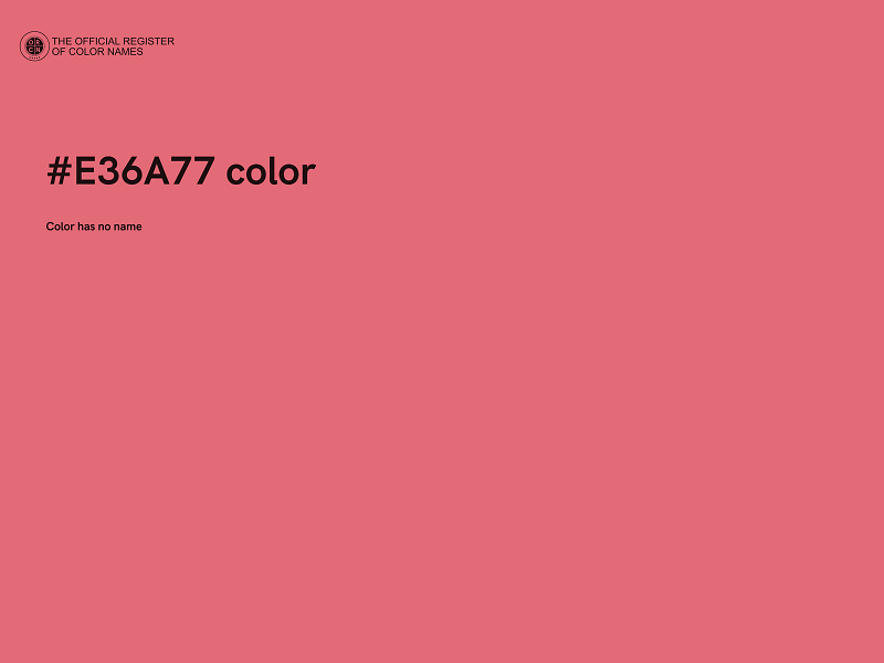 #E36A77 color image