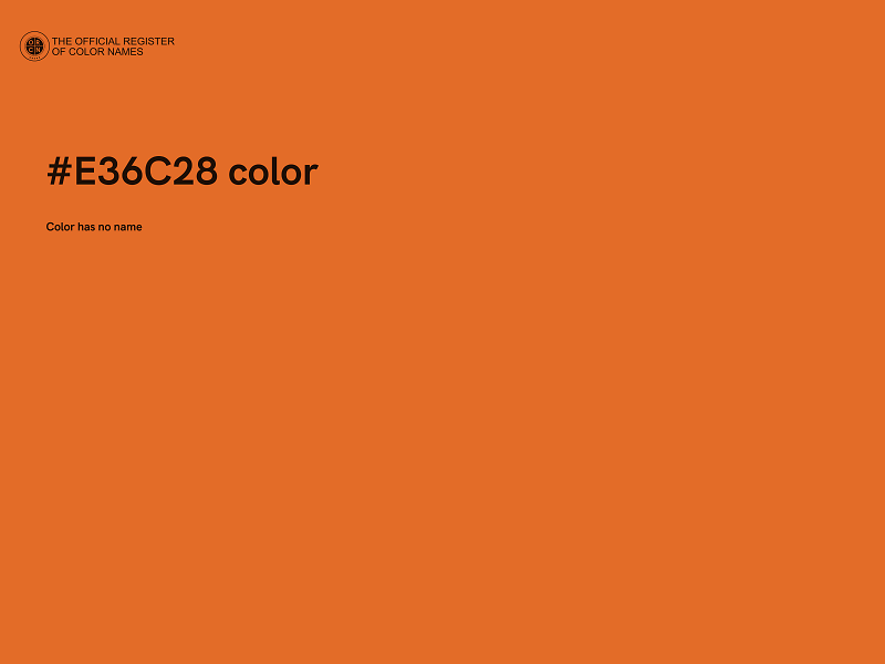 #E36C28 color image