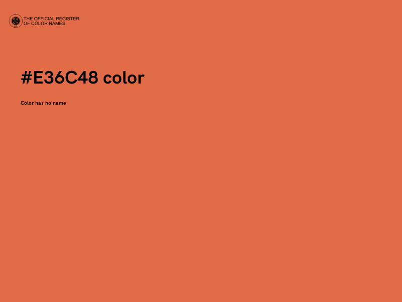#E36C48 color image