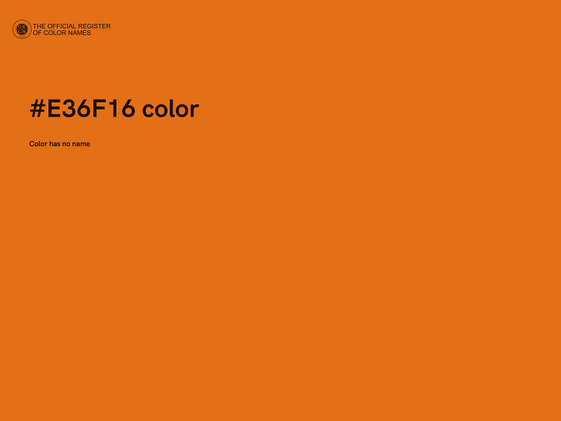 #E36F16 color image