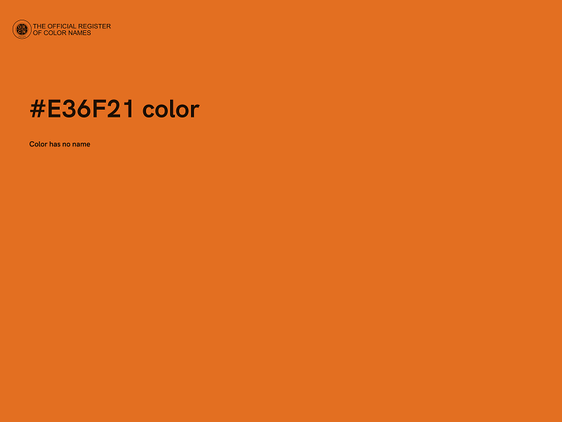 #E36F21 color image