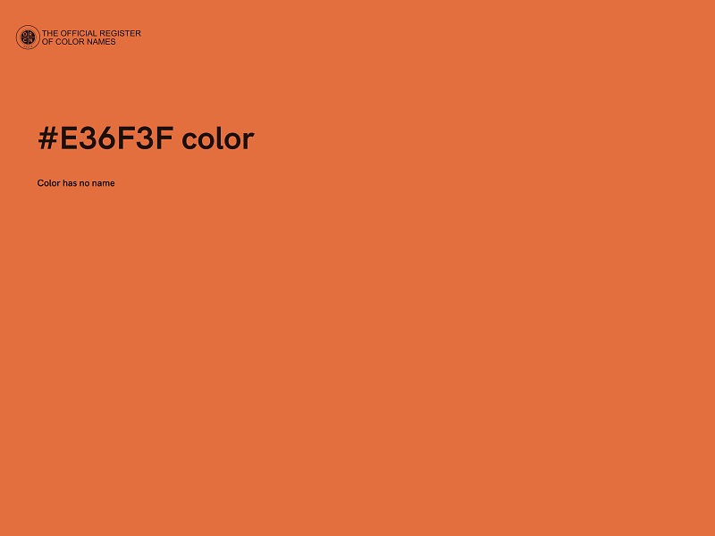 #E36F3F color image