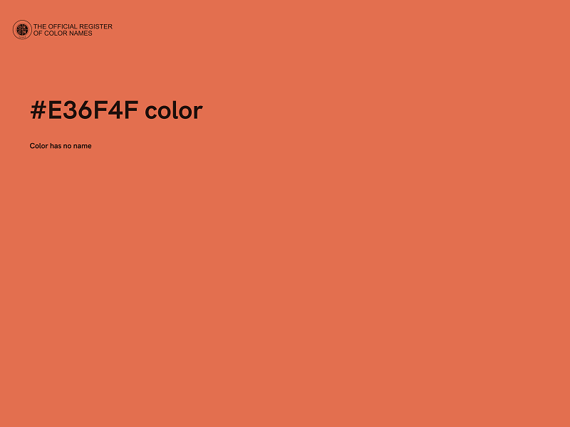 #E36F4F color image