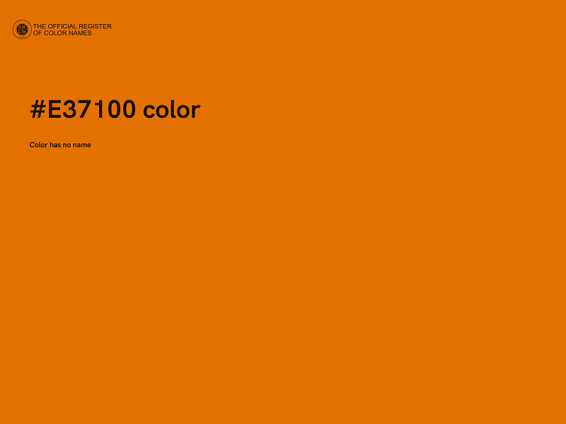 #E37100 color image