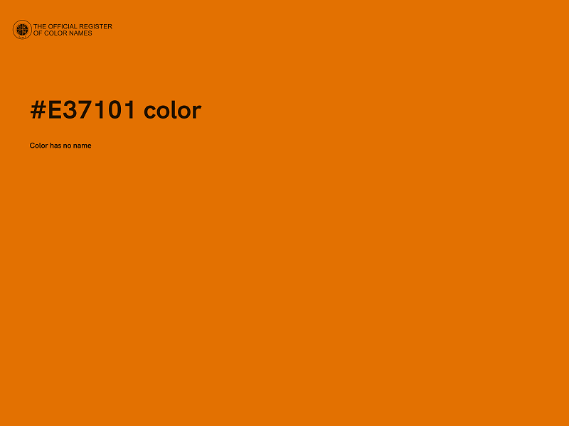 #E37101 color image