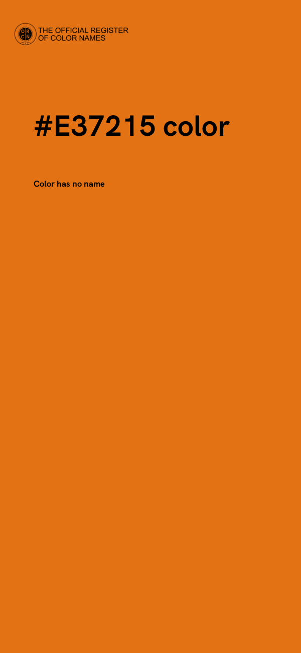 #E37215 color image