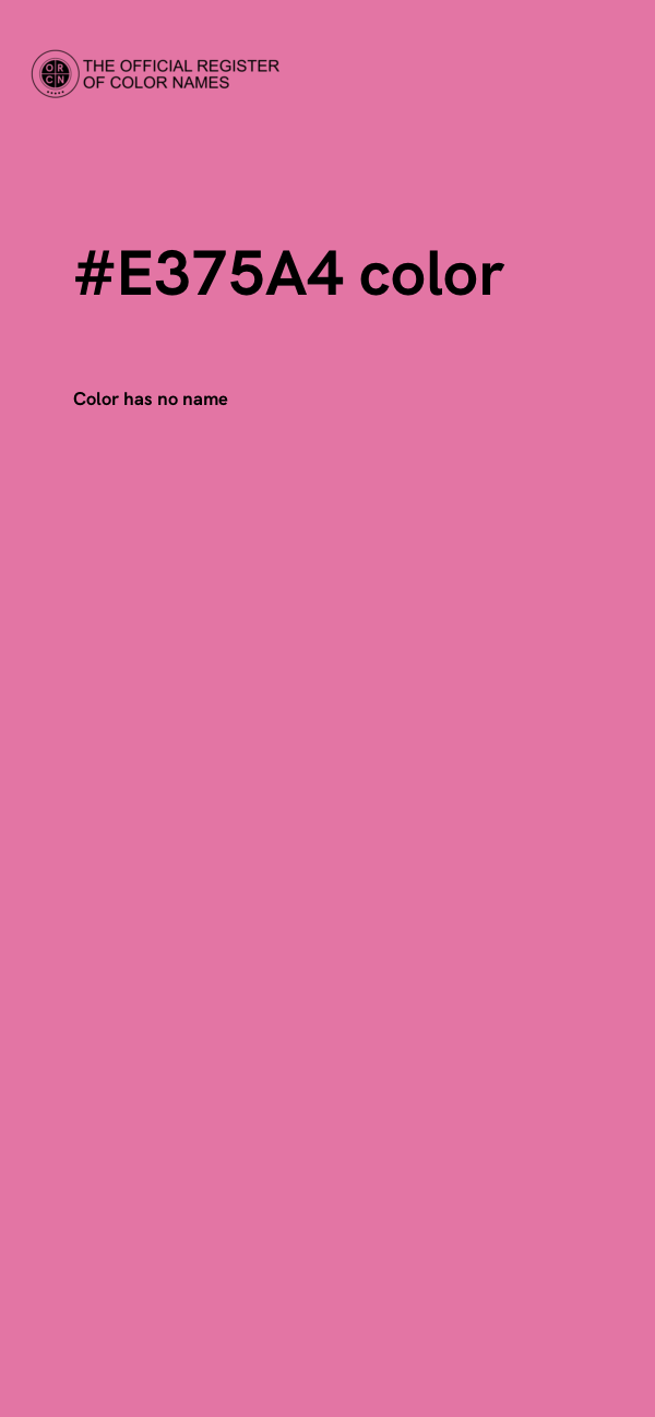 #E375A4 color image