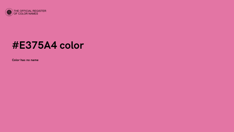 #E375A4 color image