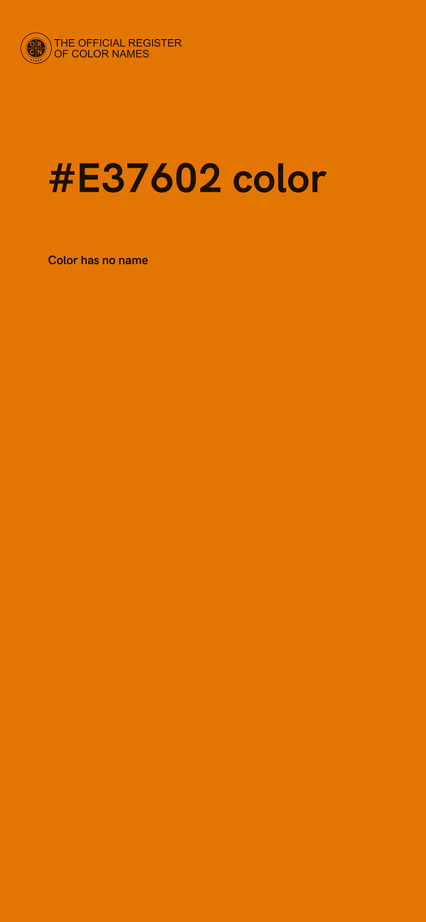 #E37602 color image