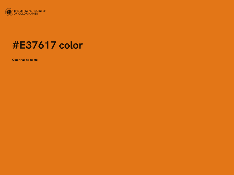 #E37617 color image
