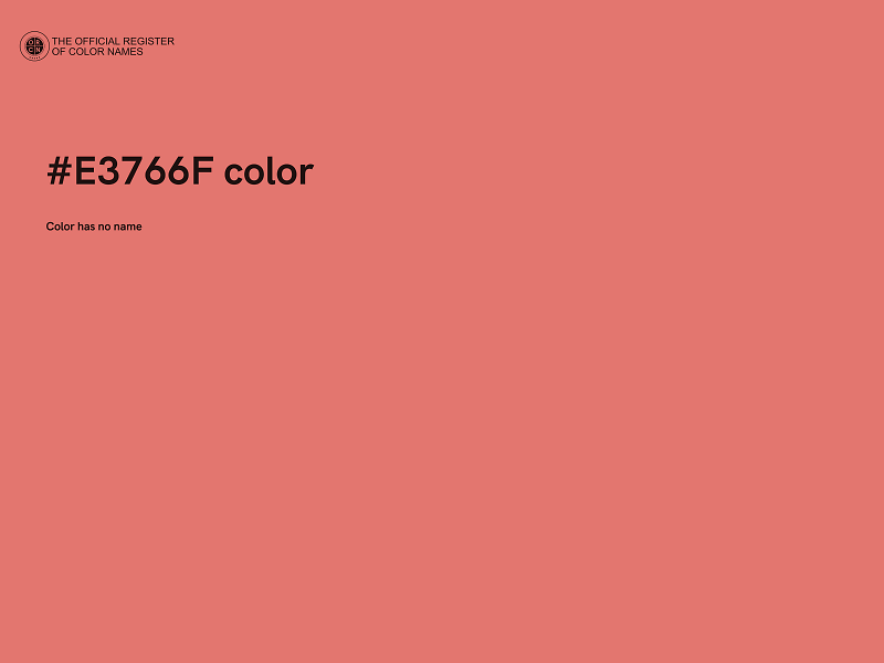 #E3766F color image