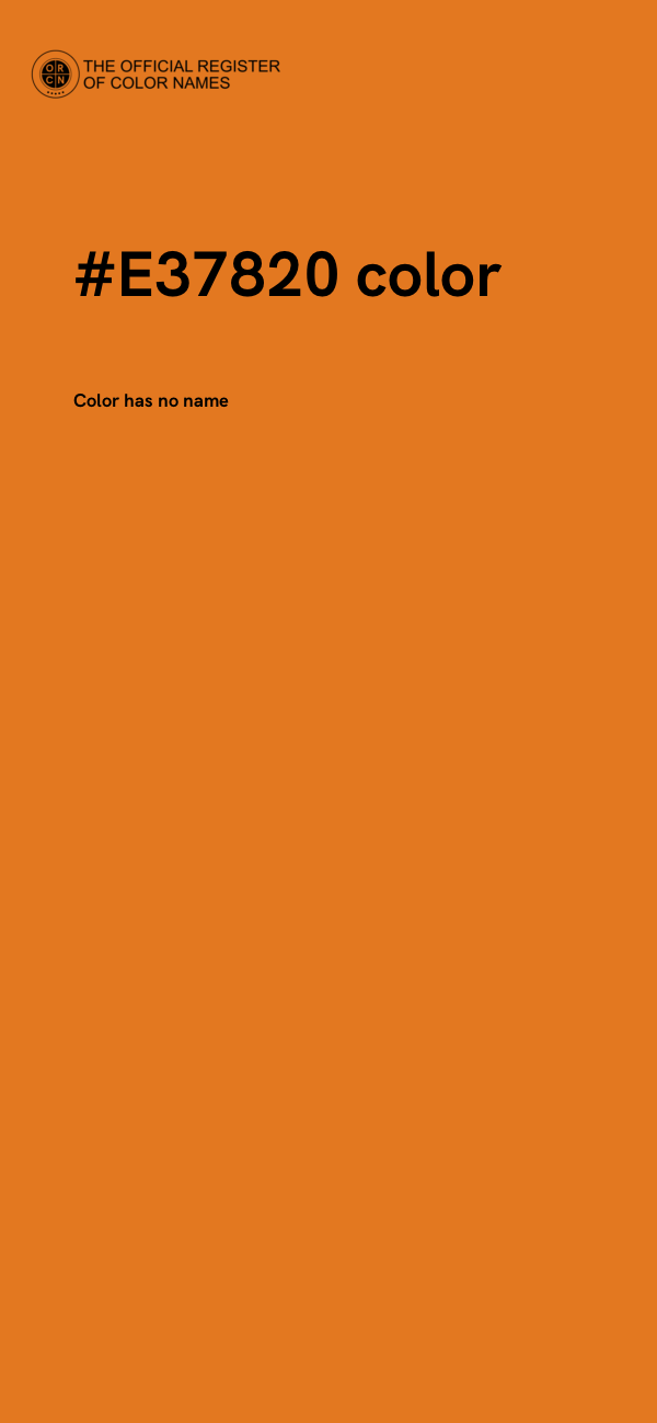 #E37820 color image