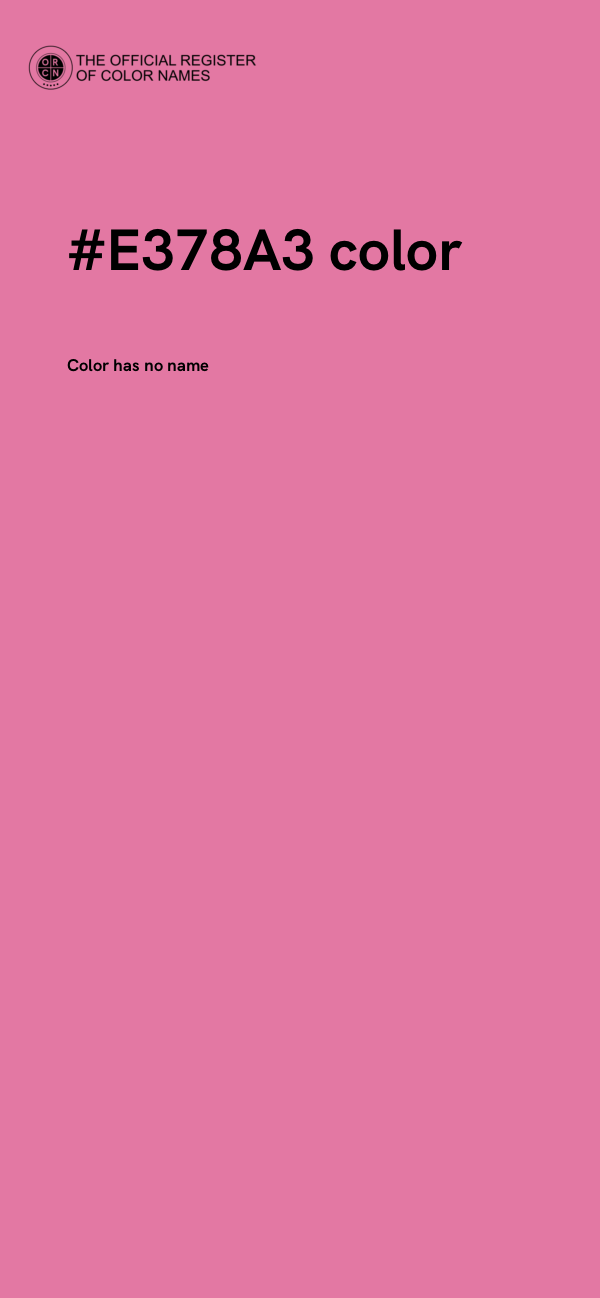 #E378A3 color image