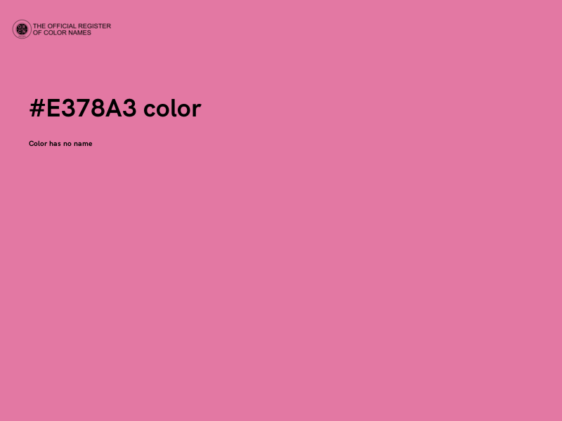 #E378A3 color image