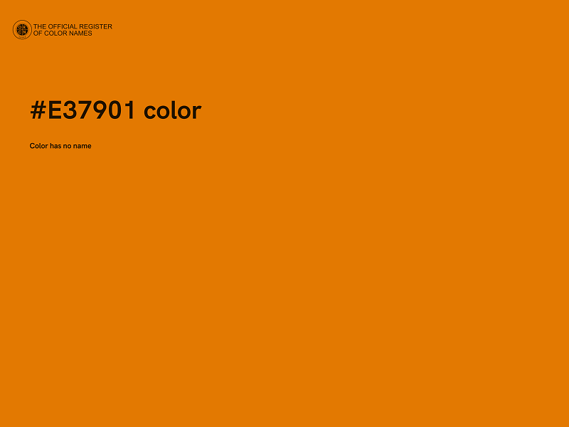 #E37901 color image