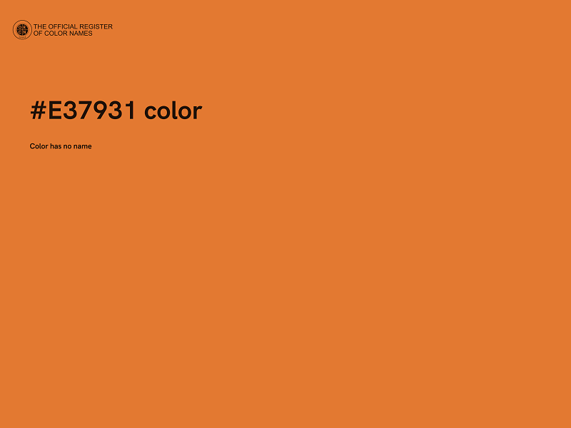 #E37931 color image