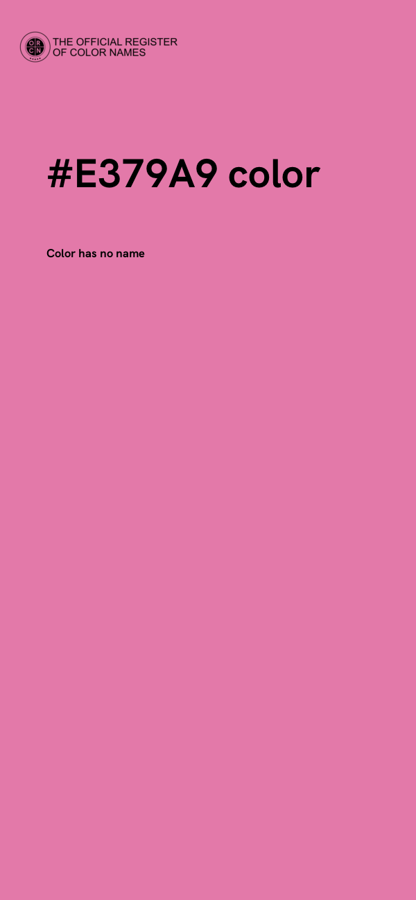 #E379A9 color image