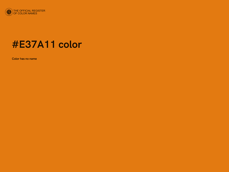 #E37A11 color image