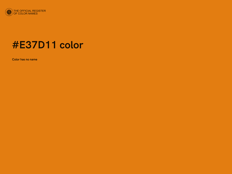 #E37D11 color image