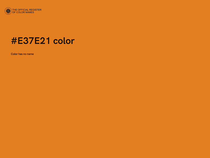 #E37E21 color image