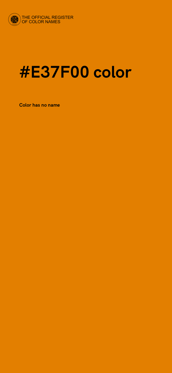 #E37F00 color image