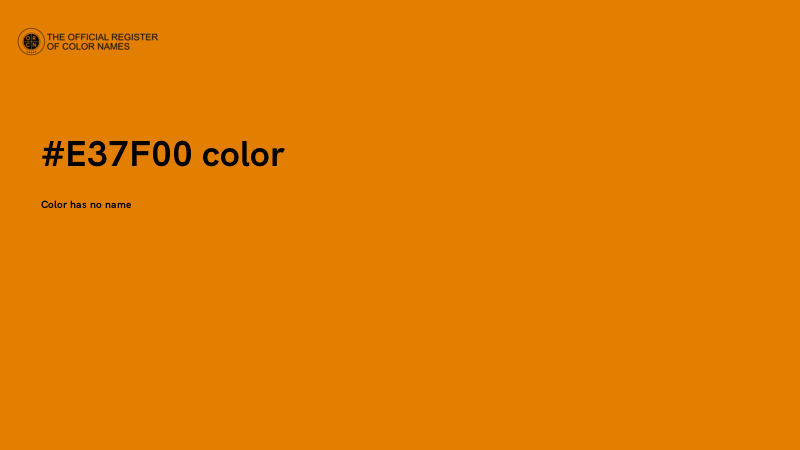 #E37F00 color image