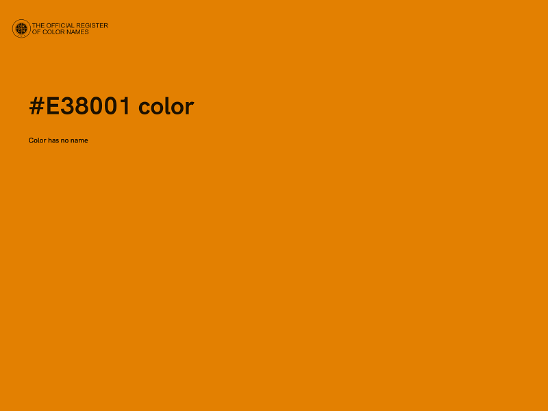 #E38001 color image