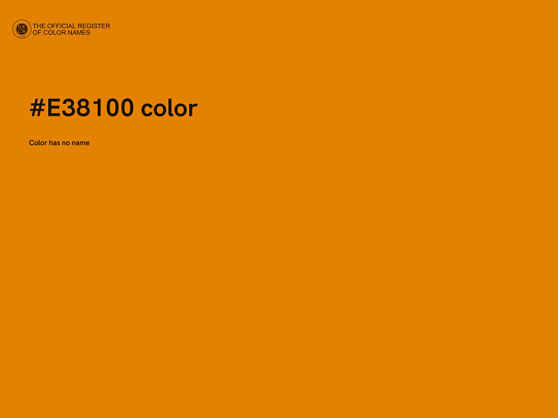 #E38100 color image