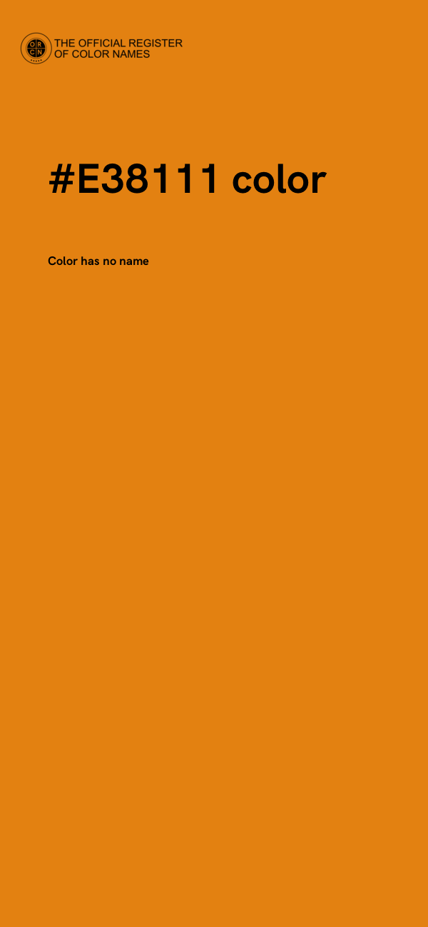 #E38111 color image