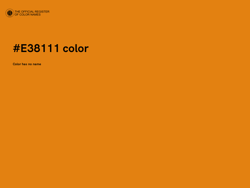 #E38111 color image