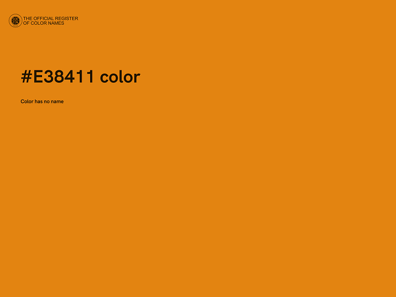 #E38411 color image