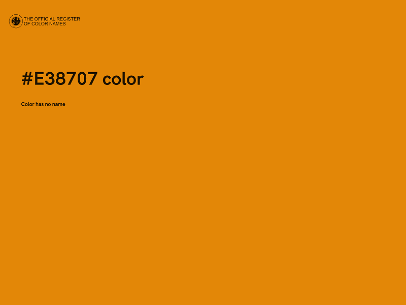 #E38707 color image