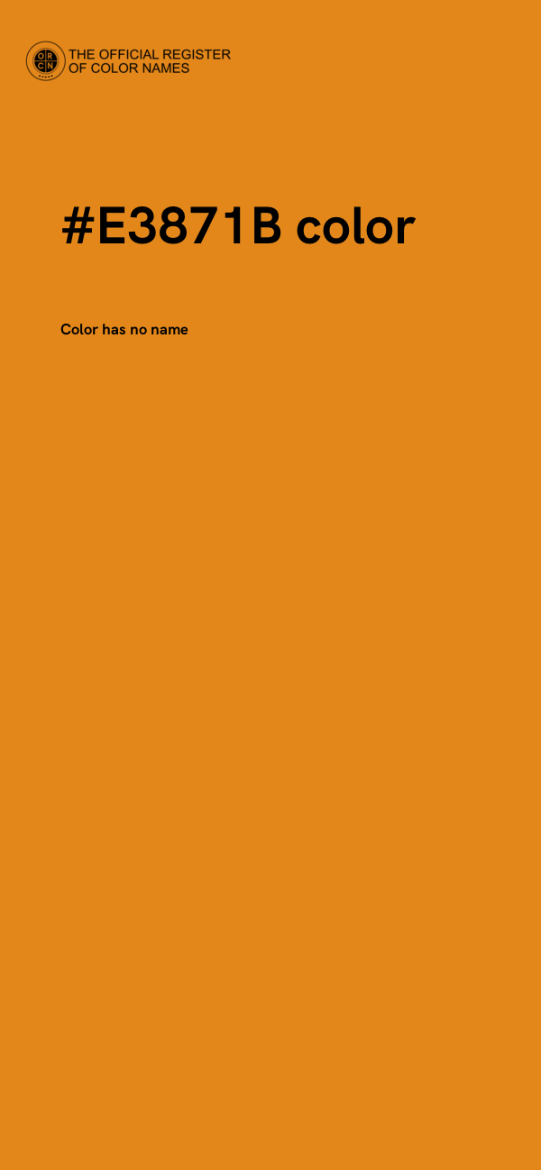 #E3871B color image