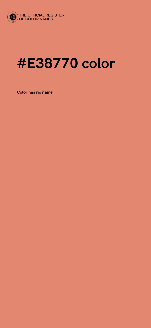 #E38770 color image
