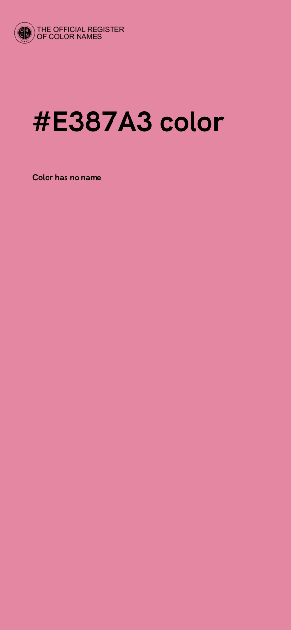 #E387A3 color image