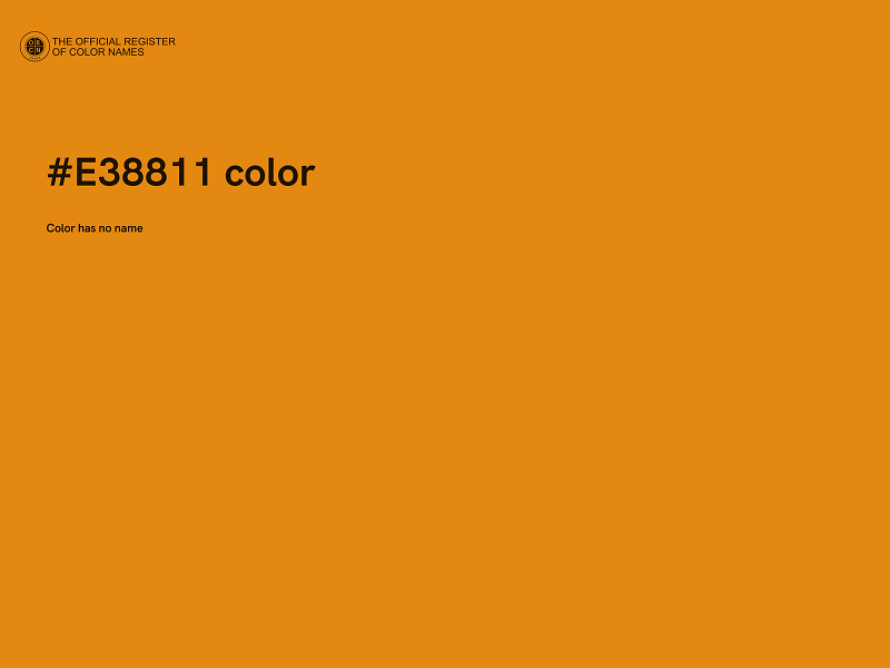 #E38811 color image