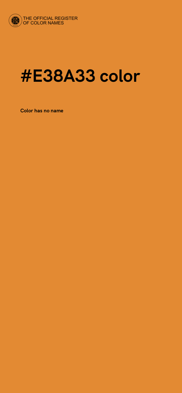 #E38A33 color image