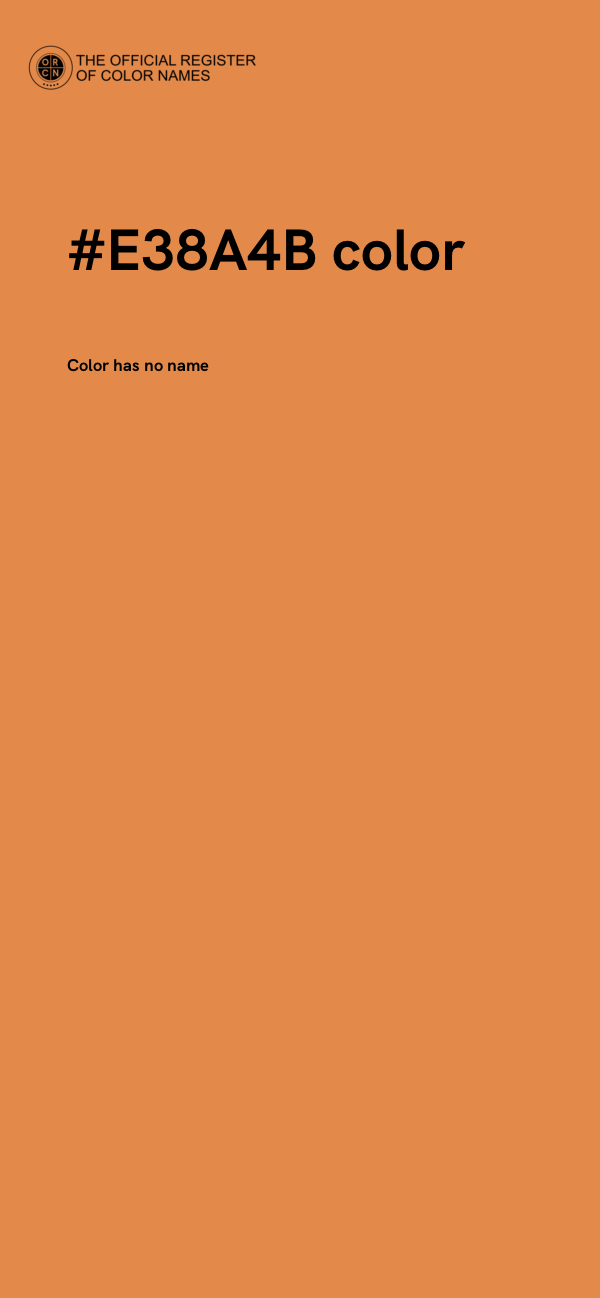 #E38A4B color image