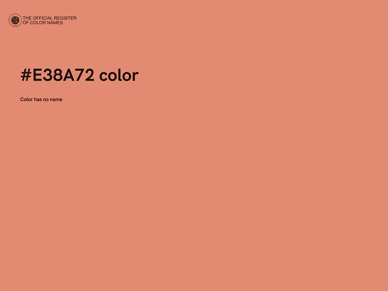 #E38A72 color image