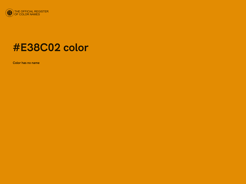 #E38C02 color image